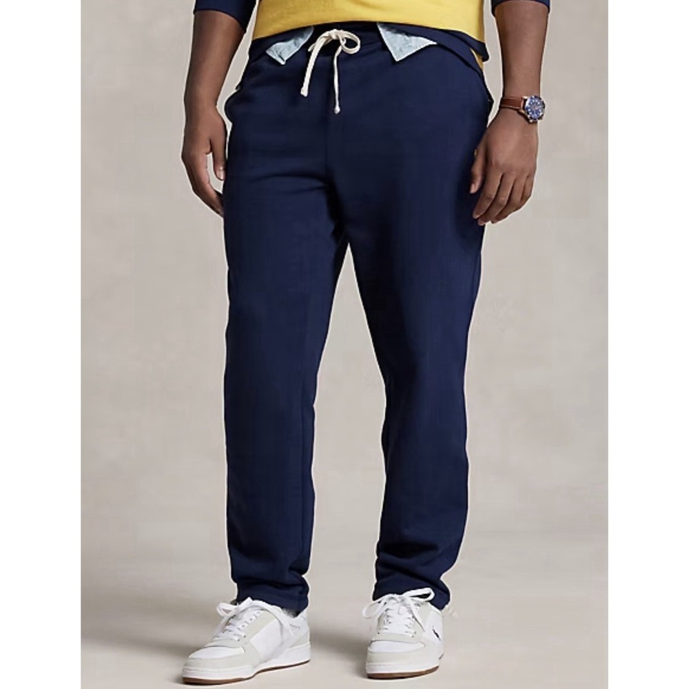 NWT Polo Ralph Lauren Fleece Sweatpants Ankle Cinch Men Size 4XL Tall Navy Blue - Picture 11 of 14